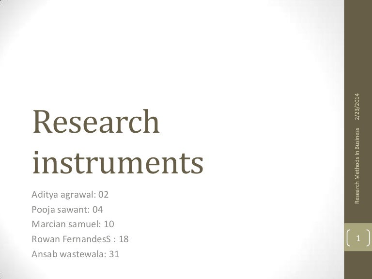 research instruments jobs