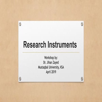 Research instruments