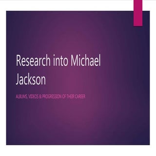 Research into michael jackson