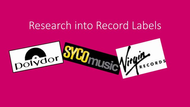 Major Label Research | PPTX