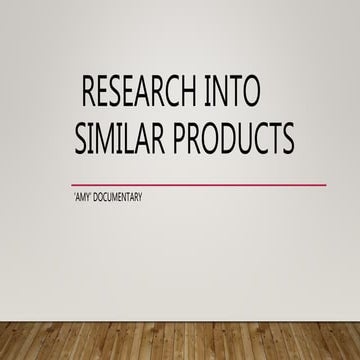 Research into similar products