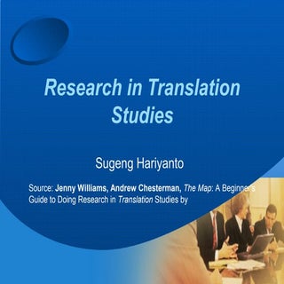 Research in translation studies
