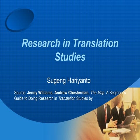 Research in translation studies