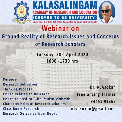 Ground Reality of Research Issues and Concerns of Research Scholars