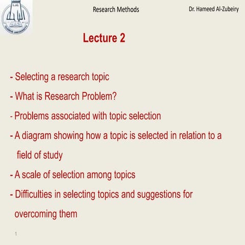 Research lecture 2