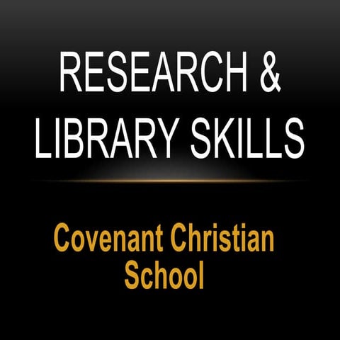 Research & library skills