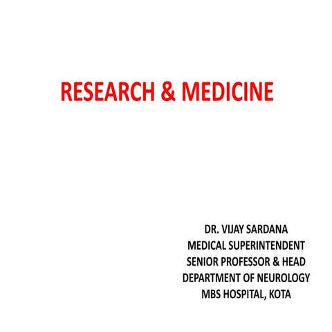Research & medicine