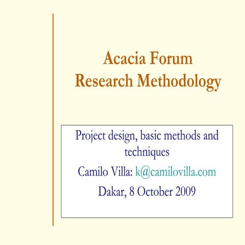 Acacia Forum Research Methodology