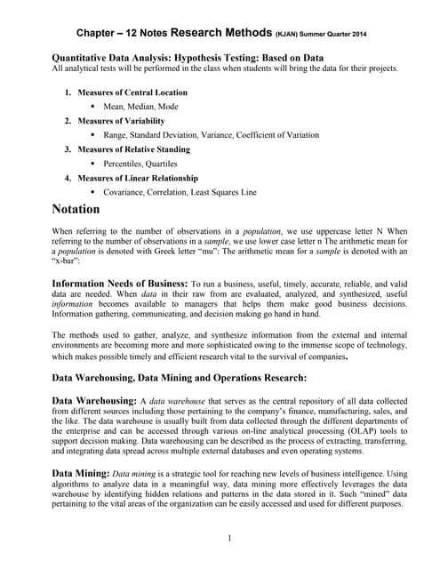 Research Method EMBA chapter 12