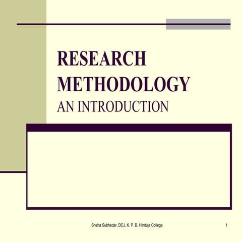 Research methodology