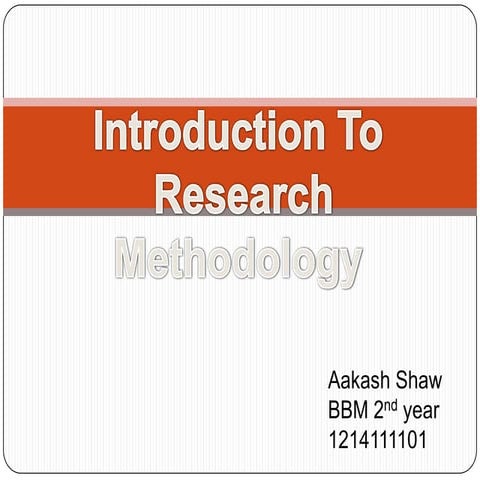 Research methodology