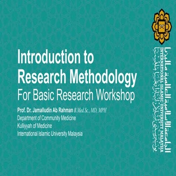 Introduction to Research methodology 
