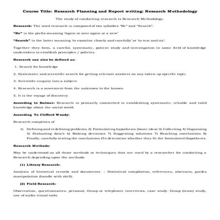 Research methodology