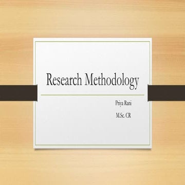 Research methodology