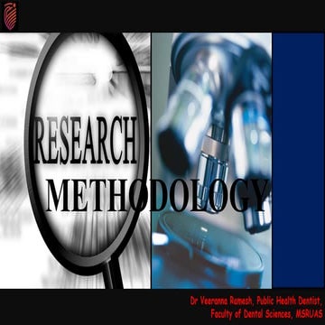 RESEARCH METHODOLOGY public health dentistry