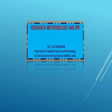 Research Methodology and IPR Guide | PPT