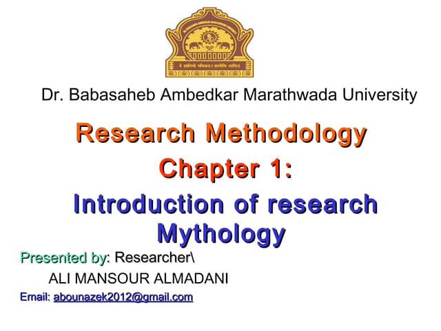Research methodology introduction ch1