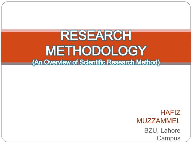 Research methodology 