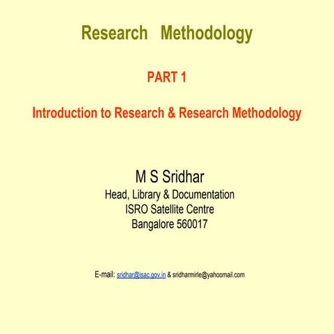 Research methodology part1