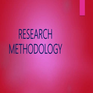 Research methodology 