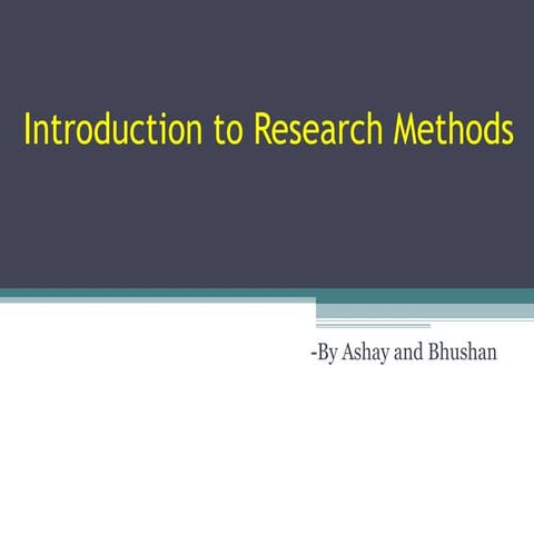 Research methods