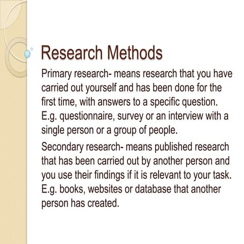 Research methods