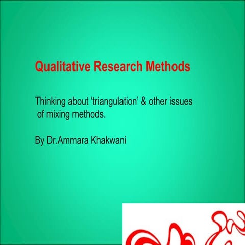 Qualitative Research methods