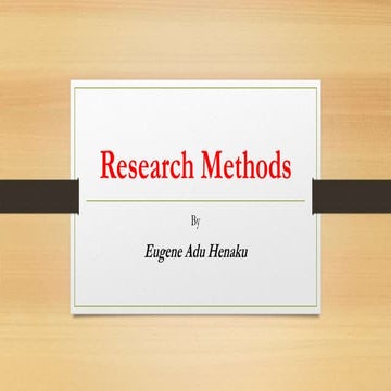 Research Methods
