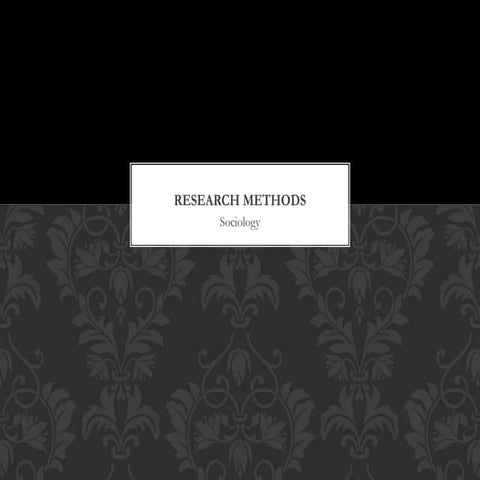 As Research methods, sociology
