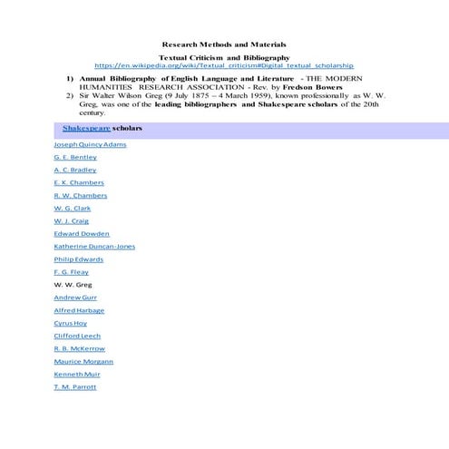 Research methods and materials