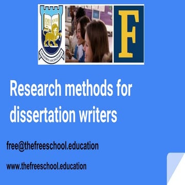 Research methods for Masters and Doctoral dissertation scholars