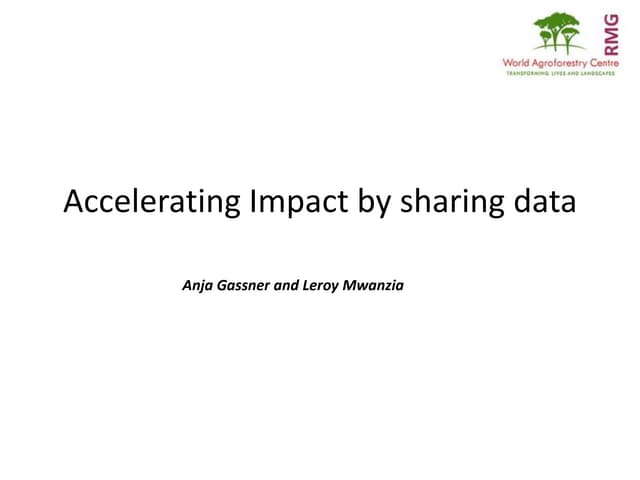 Research methods group  accelarating impact by sharing data