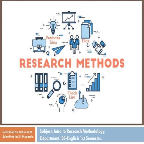 Research Methods - Presentation Slides - Research Methodology - By ...