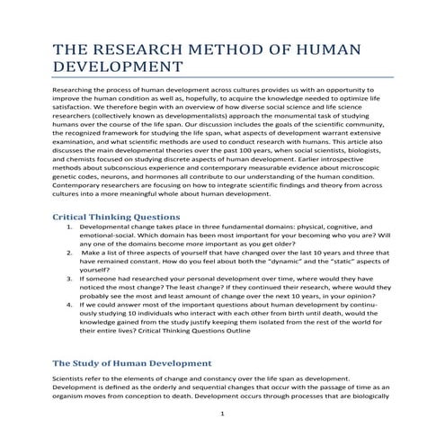 Research metho of human development