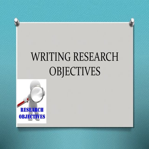 Research objectives