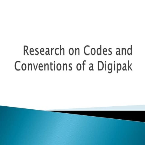 Research on codes and conventions of digipak