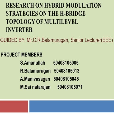 Research on hybrid modulation strategies on the hybrid