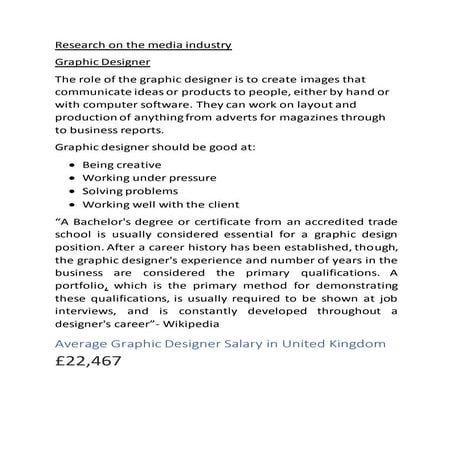 Research on the media industry