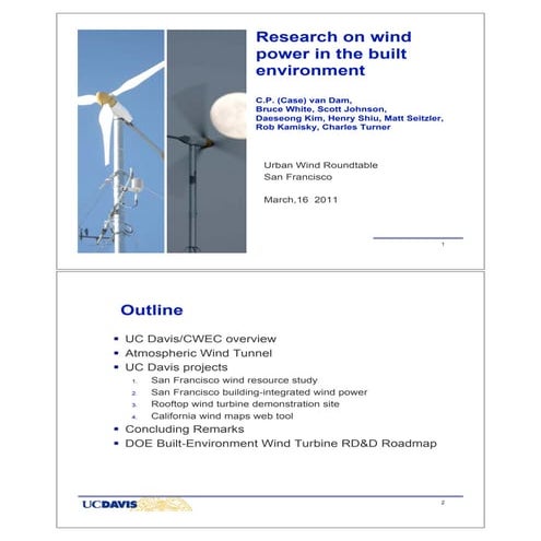 Research on Wind Power in the Built Environment by Case van Dam