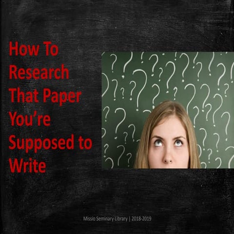 Research Project Orientation