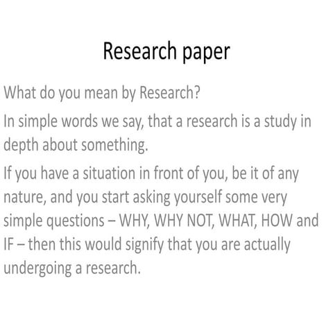Research paper