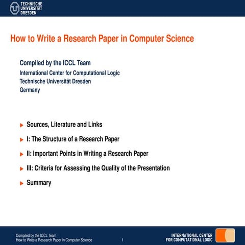 How to write a research paper
