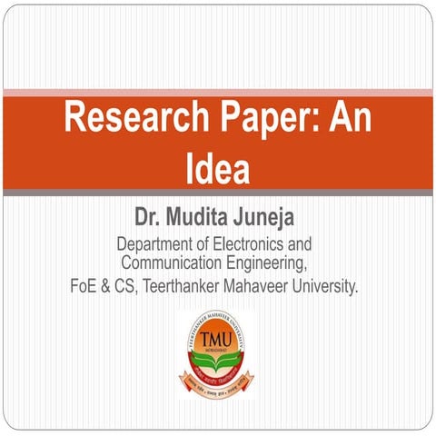 Research paper: An Idea