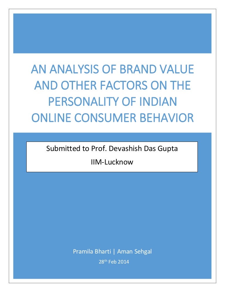 online consumer behavior research paper