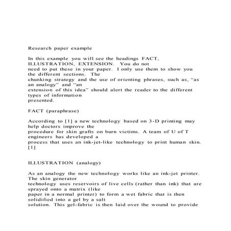 Research paper example  in this example you will see the