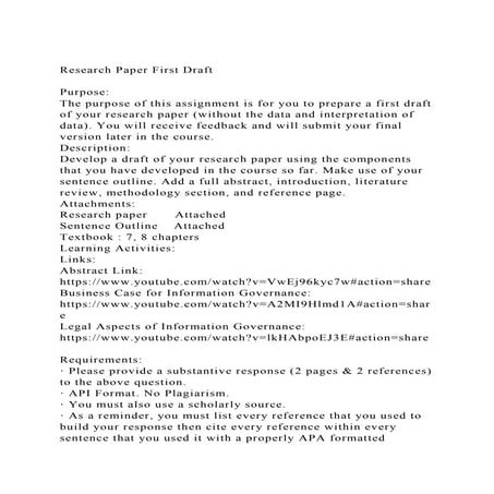 Research Paper First DraftPurposeThe purpose of this assign.docx
