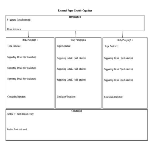 Research paper graphic organizer