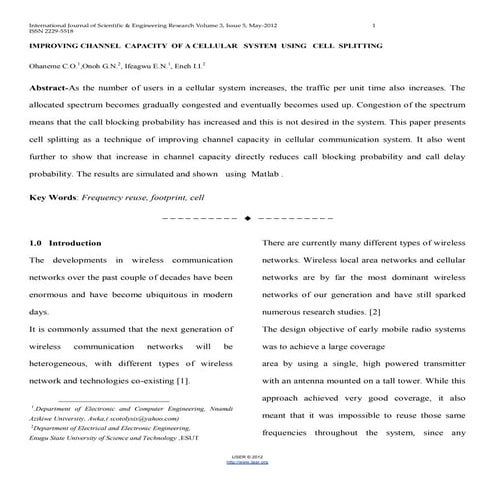Researchpaper improving channel-capacity-of-a-cellular-system-using-cell-spli...