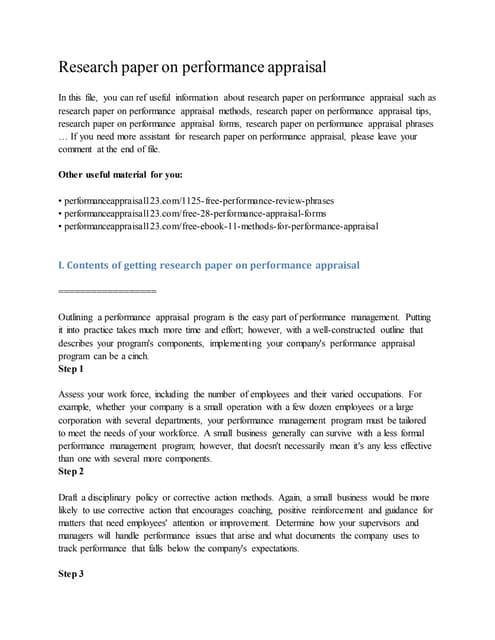 Essay on performance management