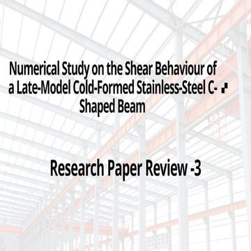 Research paper review: Numerical Study on the Shear Behaviour of a Late-Model...